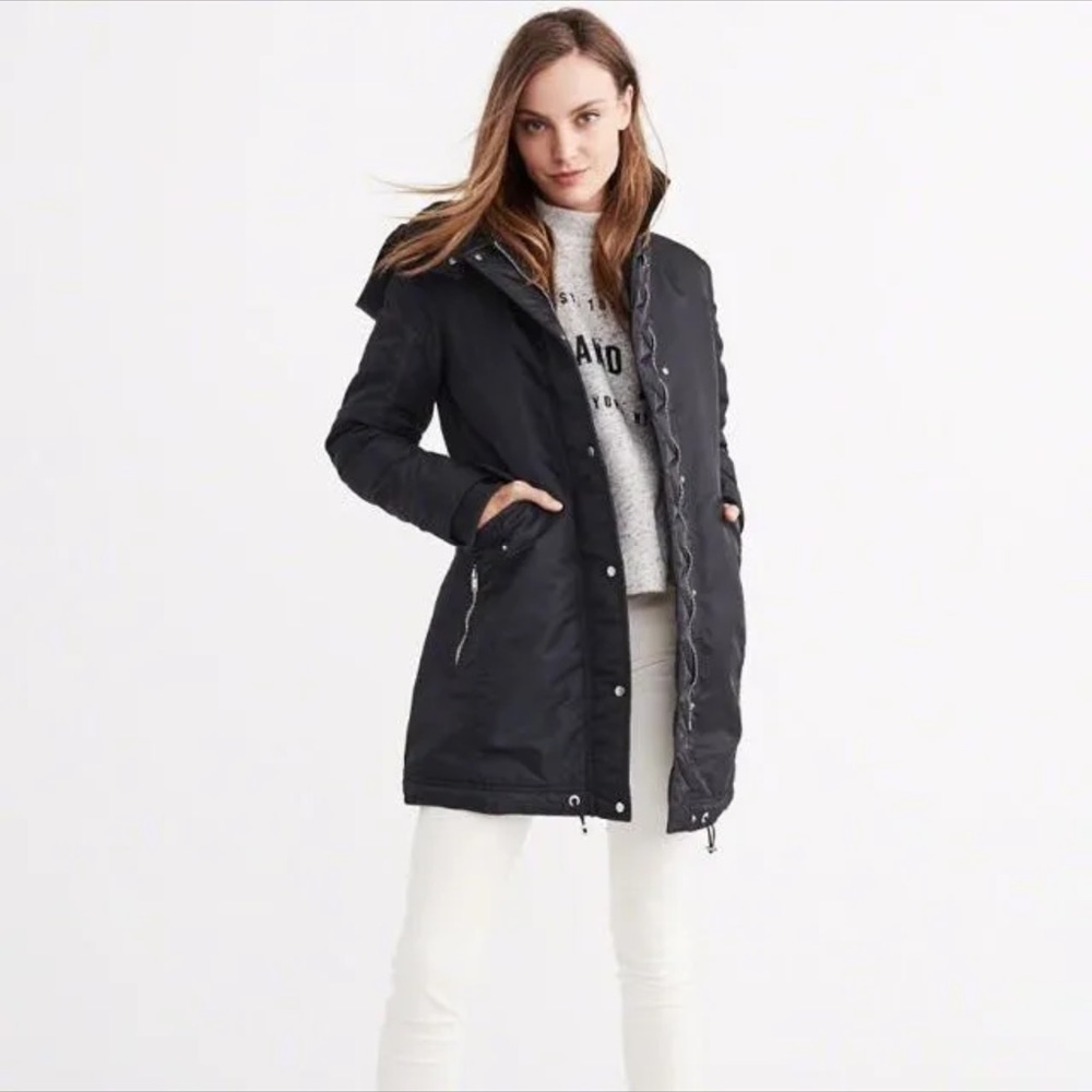 Abercrombie Navy Parka Jacket